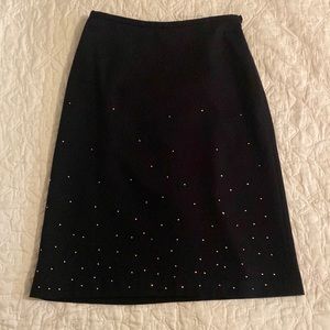 Gap black wool skirt rhinestones - size 1